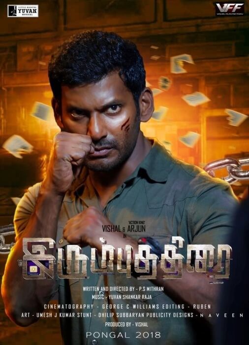 poster of Irumbu Thirai (2018) Hindi Dubbed HDRip