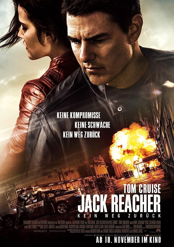 poster of Jack Reacher Never Go Back (2016) Hindi ORG Dubbed BluRay