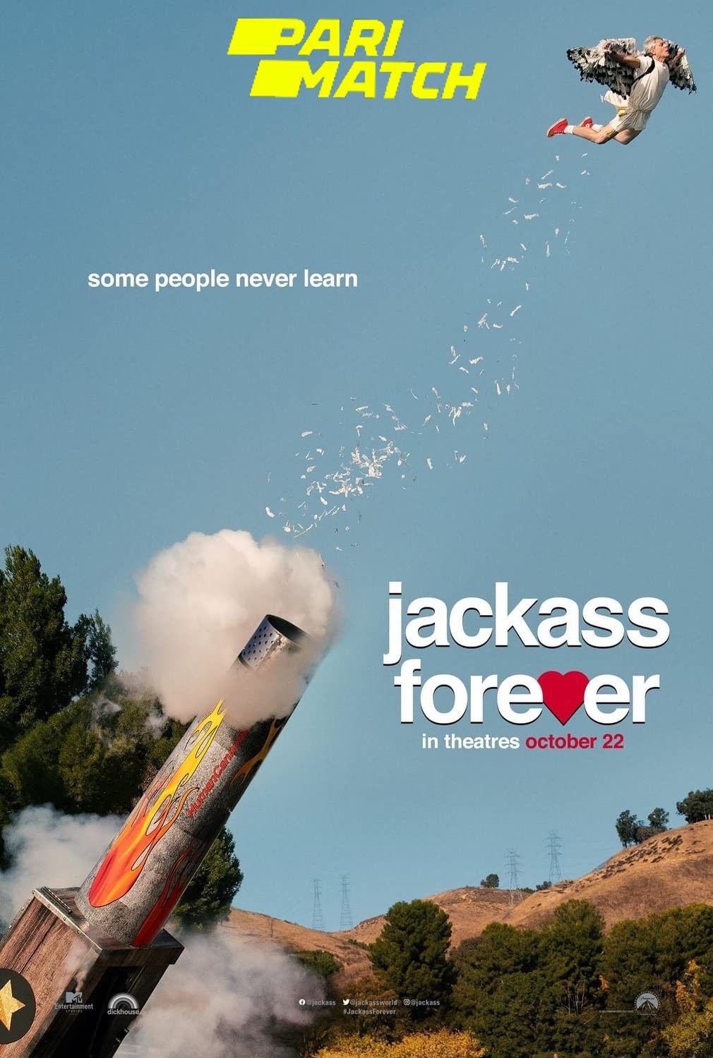 poster of Jackass Forever (2022) Hindi (Voice Over) Dubbed WEBRip