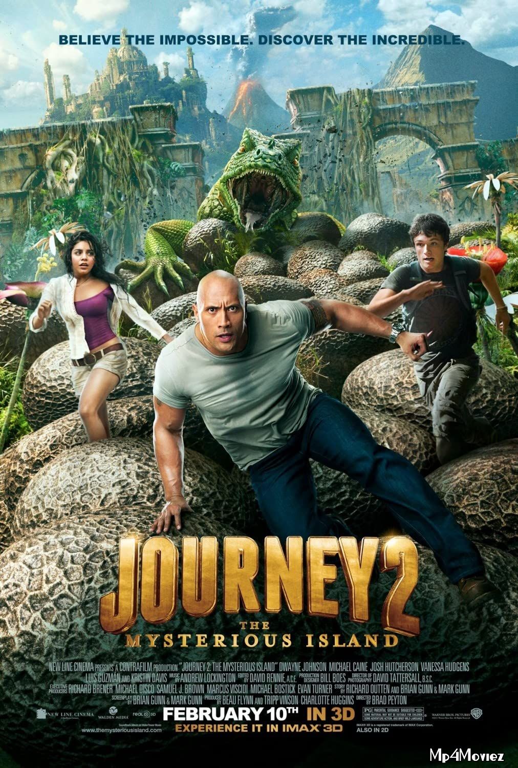 poster of Journey 2: The Mysterious Island 2012 Hindi Dubbed Movie