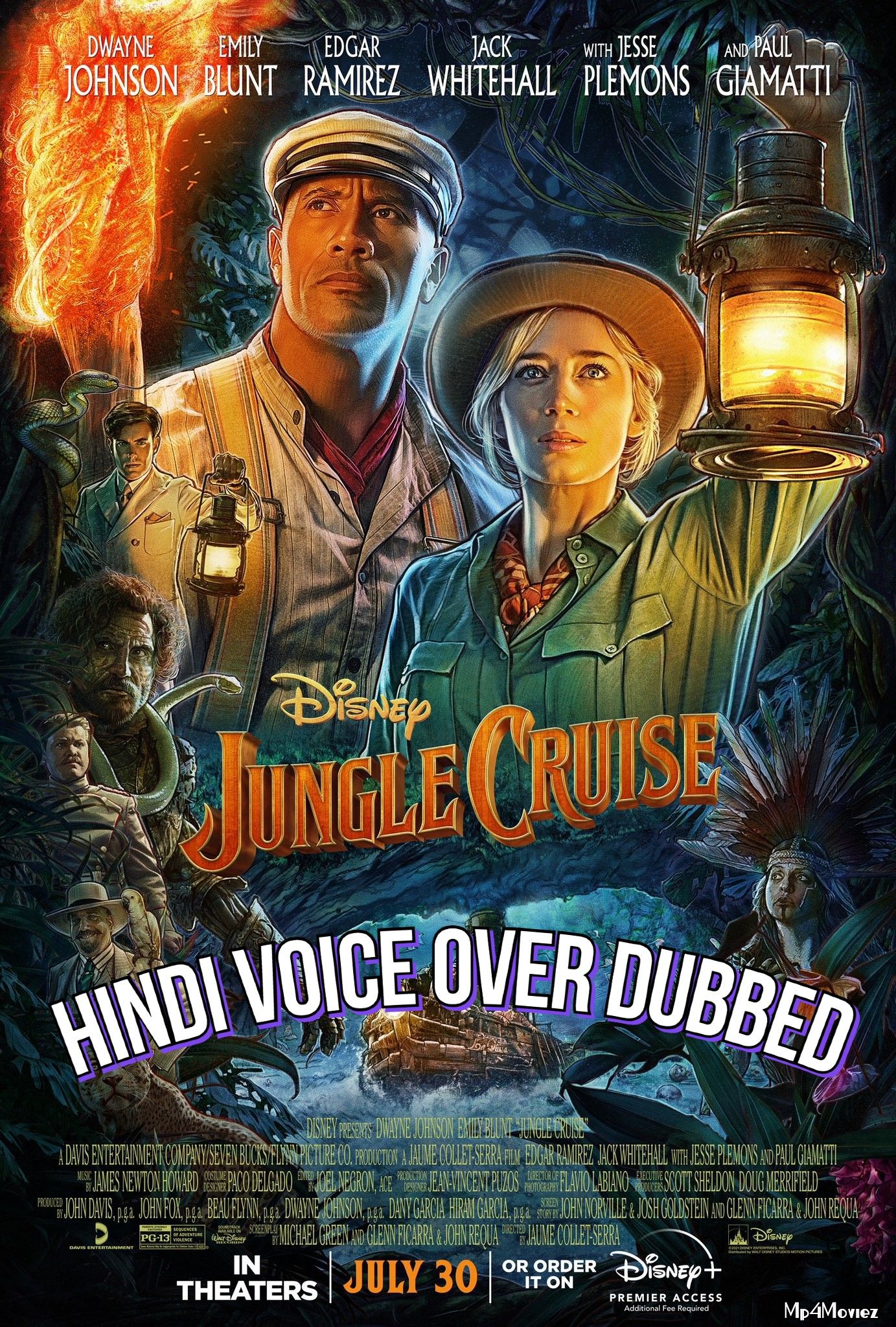 poster of Jungle Cruise (2021) Hindi (Voice Over) Dubbed HDRip