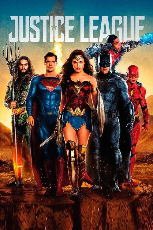 poster of Justice League 2017 Hindi ORG Dubbed Movie