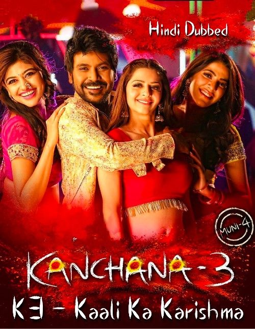 poster of K3 Kaali Ka Karishma (Kanchana 3) 2019 UNCUT Hindi Dubbed Movie