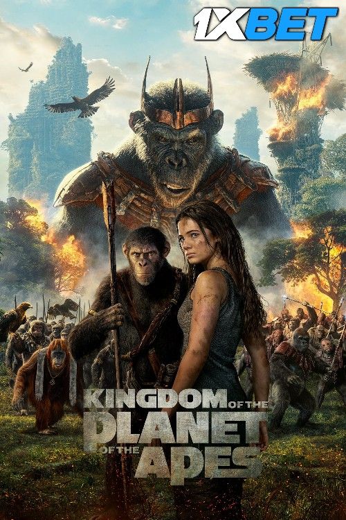 poster of Kingdom of the Planet of the Apes (2024) Hindi Cleaned Dubbed Movie