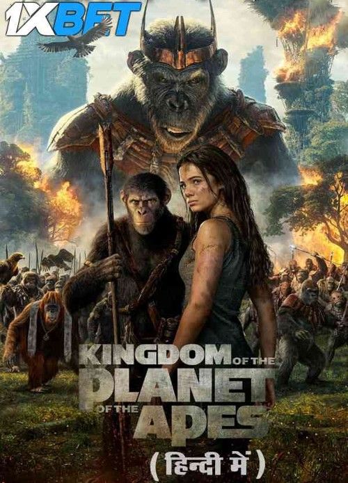 poster of Kingdom of the Planet of the Apes (2024) V2 Hindi Dubbed Movie