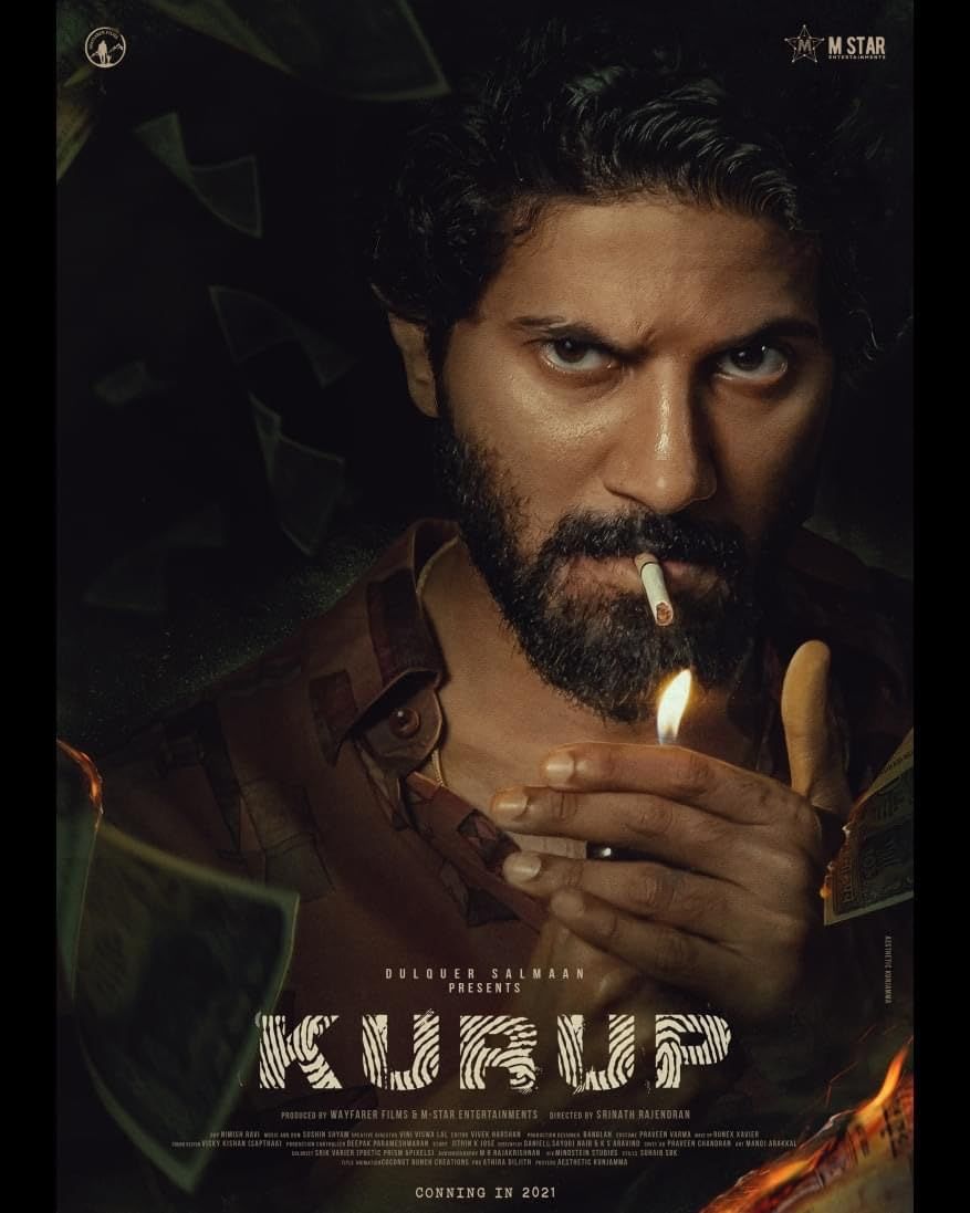 poster of Kurup (2021) Hindi ORG Dubbed NF HDRip