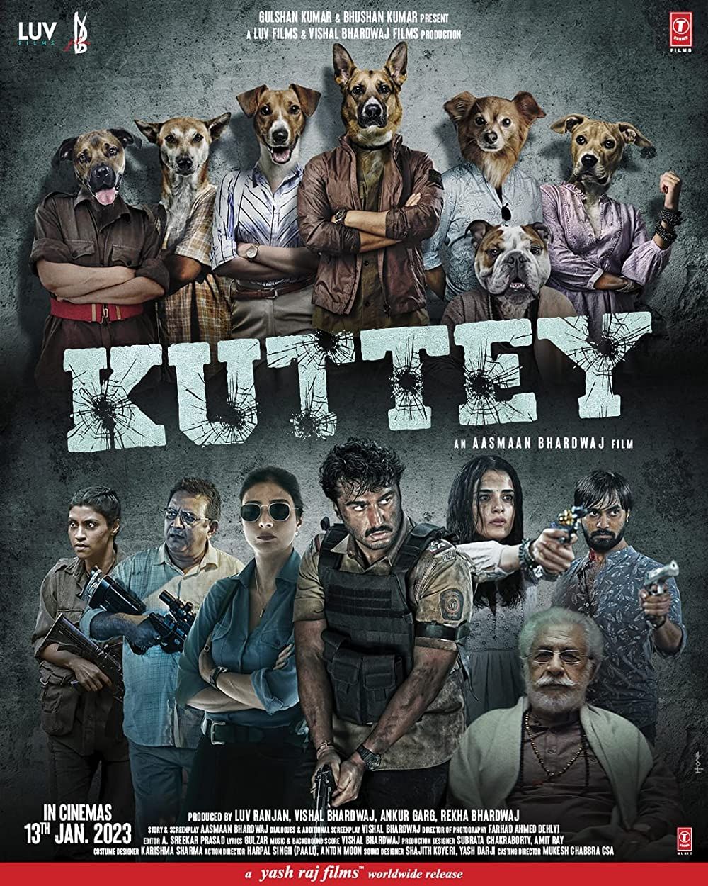 poster of Kuttey (2023) Hindi HDRip