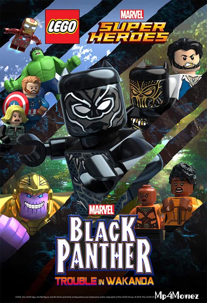 poster of LEGO Marvel Super Heroes Black Panther Trouble in Wakanda 2018 Hindi Dubbed Full Movie