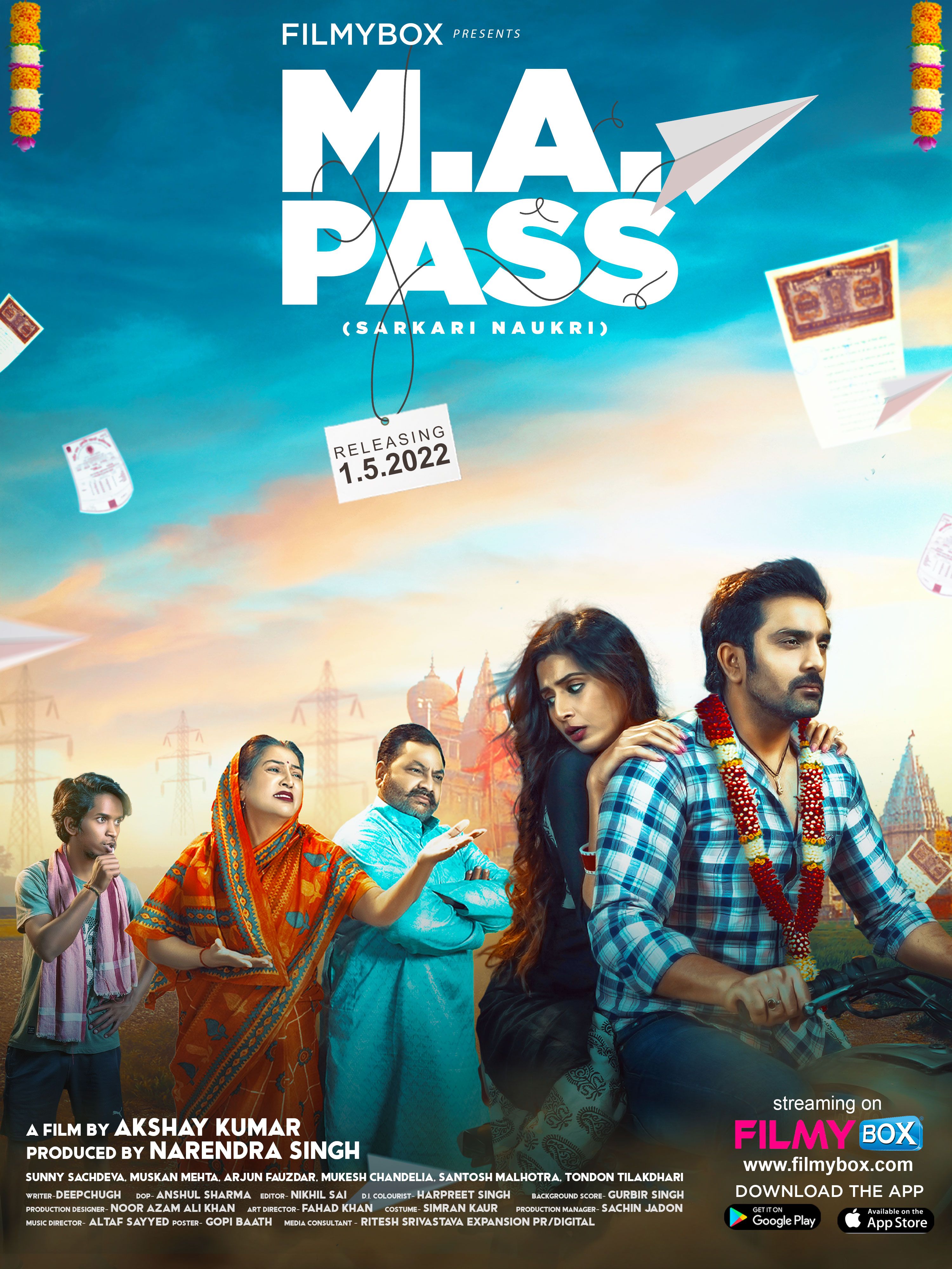 poster of M.A. Pass (Sarkari Naukri) 2022 S01 FilmyBox Hindi Web Series HDRip