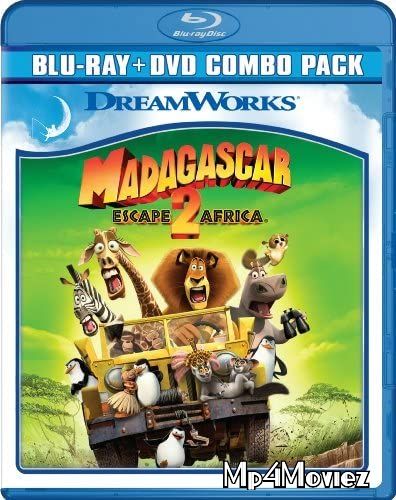 poster of Madagascar: Escape 2 Africa (2008) Hindi Dubbed BRRip