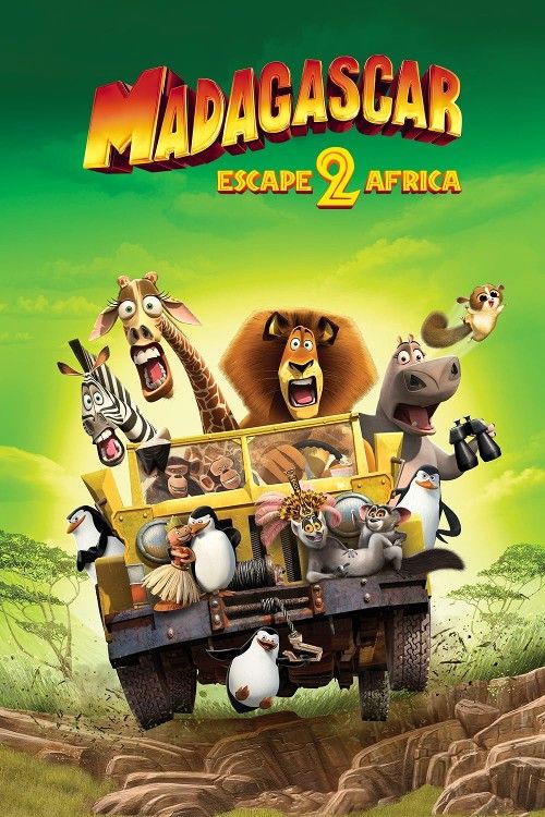 poster of Madagascar: Escape 2 Africa (2008) Hindi Dubbed Movie