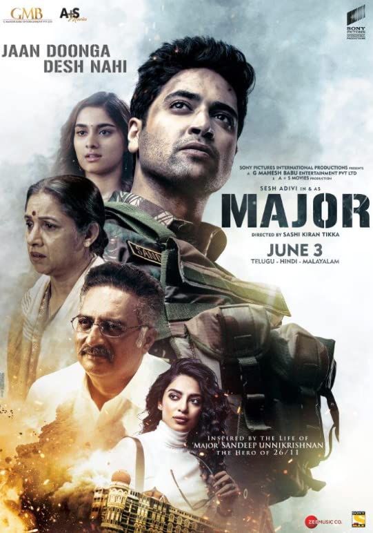 poster of Major (2022) Hindi Dubbed UNCUT HDRip