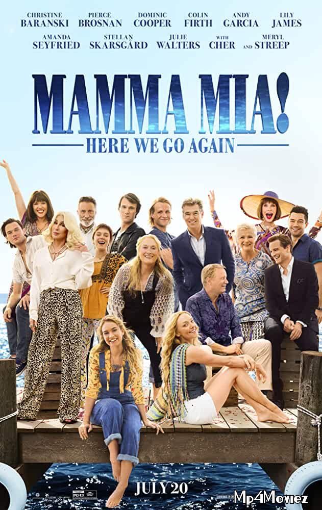 poster of Mamma Mia! Here We Go Again 2018 Hindi Dubbed Movie