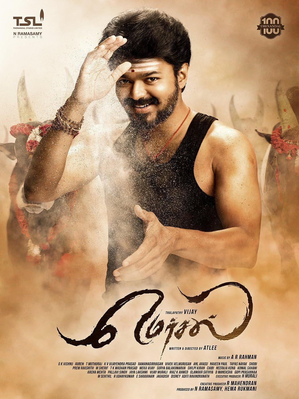 poster of Mersal (2017) UNCUT Hindi Dubbed