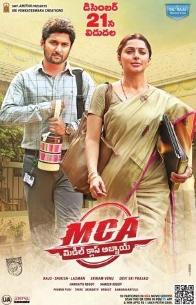 poster of Middle Class Abbayi (MCA) 2017 Hindi Dubbed HDRip