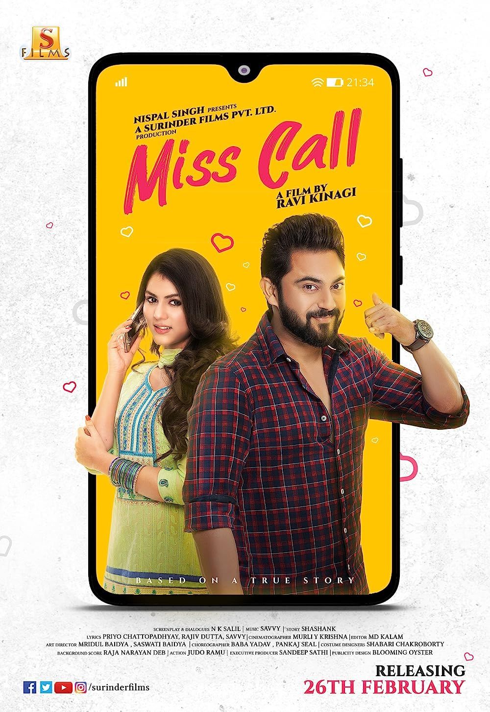 poster of Miss Call (2021) Bengali Movie HDRip