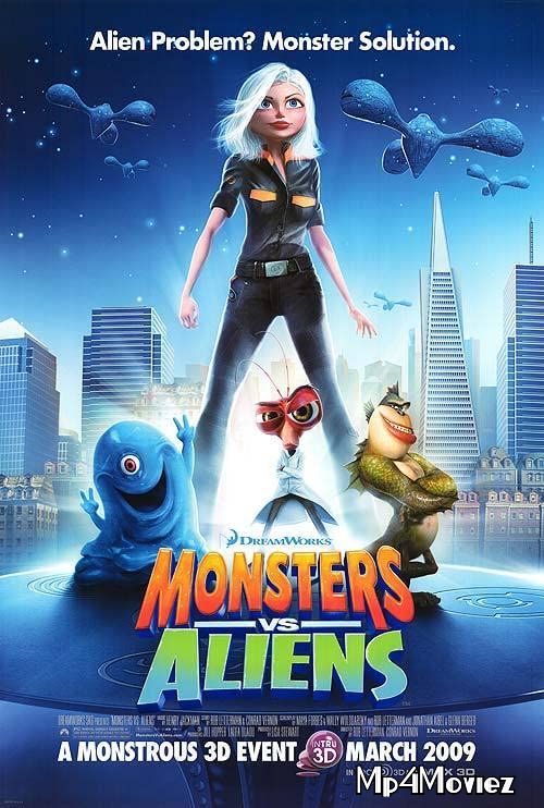 poster of Monsters vs Aliens 2009 Hindi Dubbed Full Movie