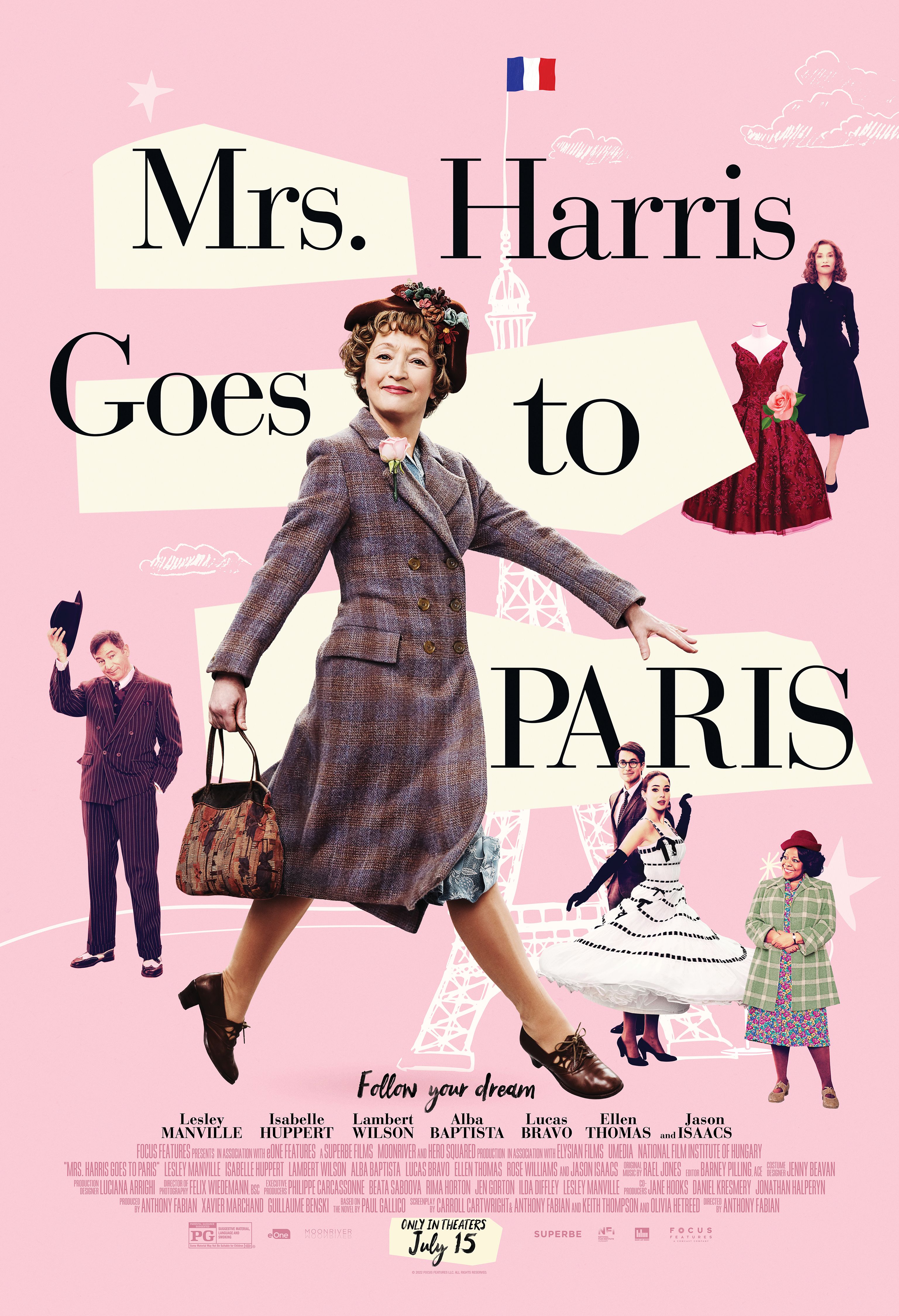 poster of Mrs Harris Goes to Paris (2022) Hindi Dubbed (Unofficial) WEBRip