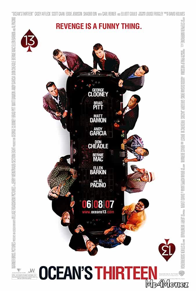 poster of Oceans Thirteen 2007 Hindi Dubbed Movie