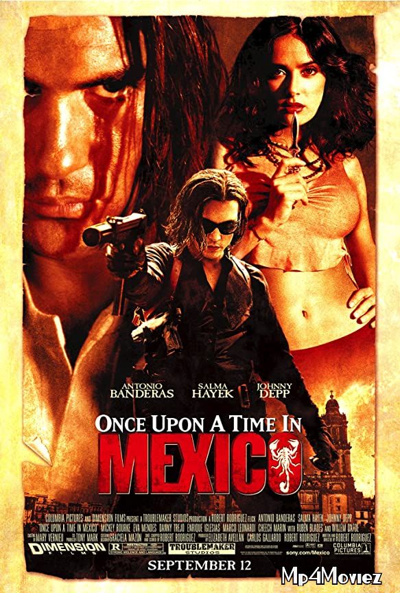 poster of Once Upon a Time in Mexico 2003 Hindi Dubbed Movie