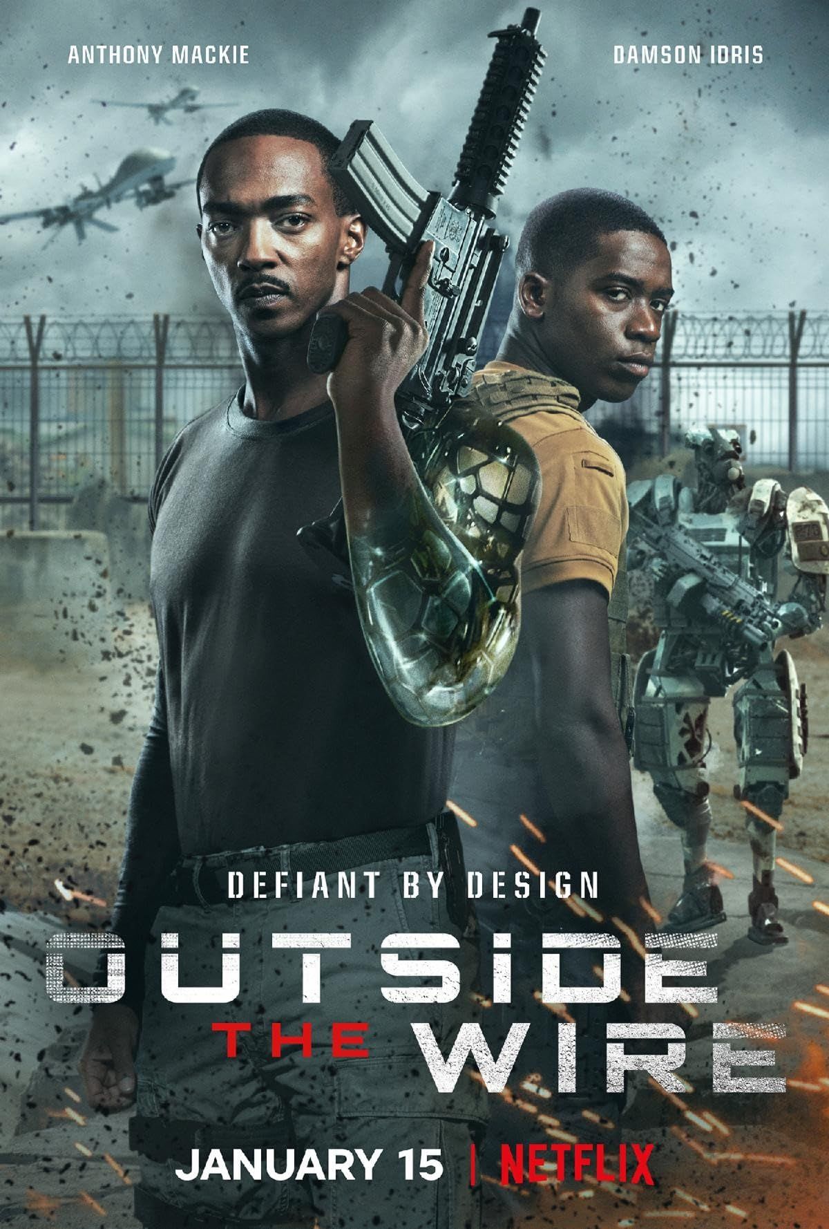 poster of Outside the Wire (2021) Hindi Dubbed