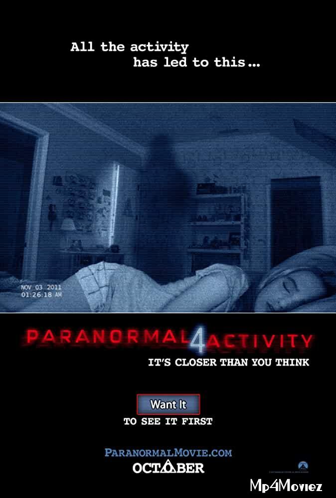 poster of Paranormal Activity 4 2012 Hindi Dubbed Full Movie