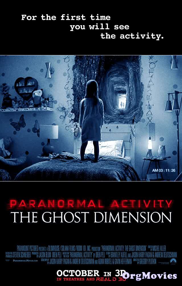 poster of Paranormal Activity The Ghost Dimension 2015 Hindi Dubbed Full Movie