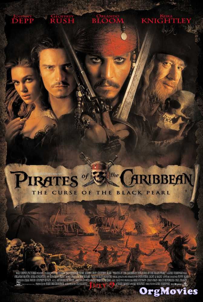 poster of Pirates of the Caribbean The Curse of the Black Pearl 2003 Full Movie In Hindi Dubbed