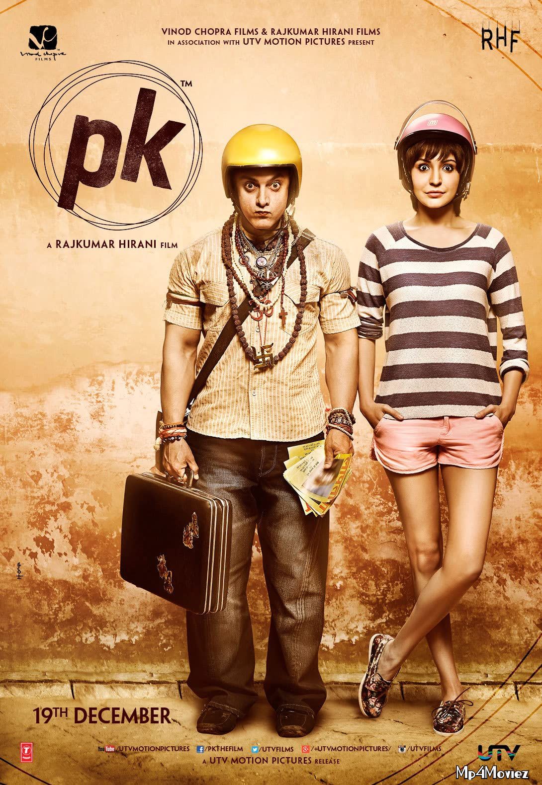 poster of Pk (2014) Hindi BluRay