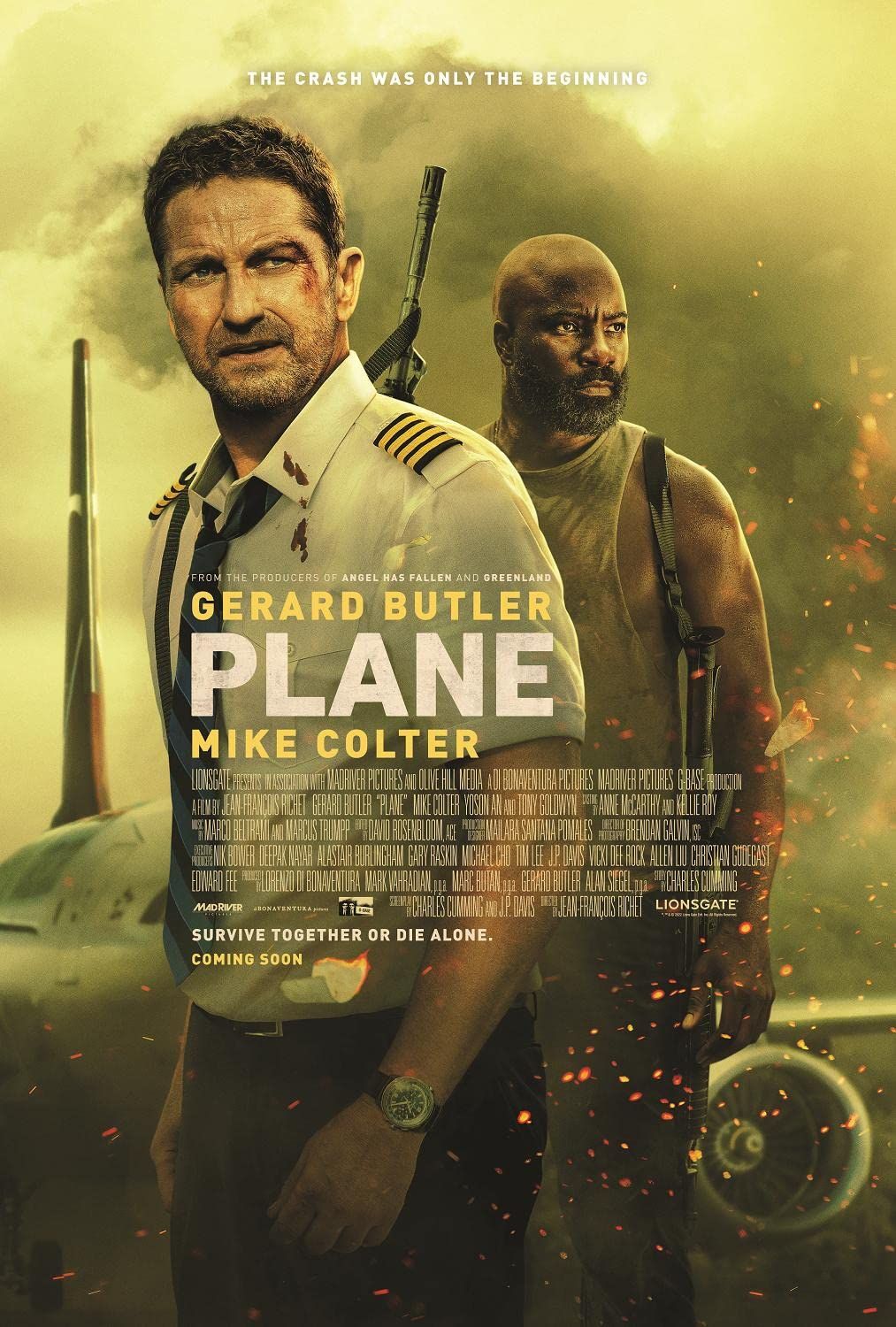 poster of Plane 2023 Tamil Dubbed (Unofficial) CAMRip