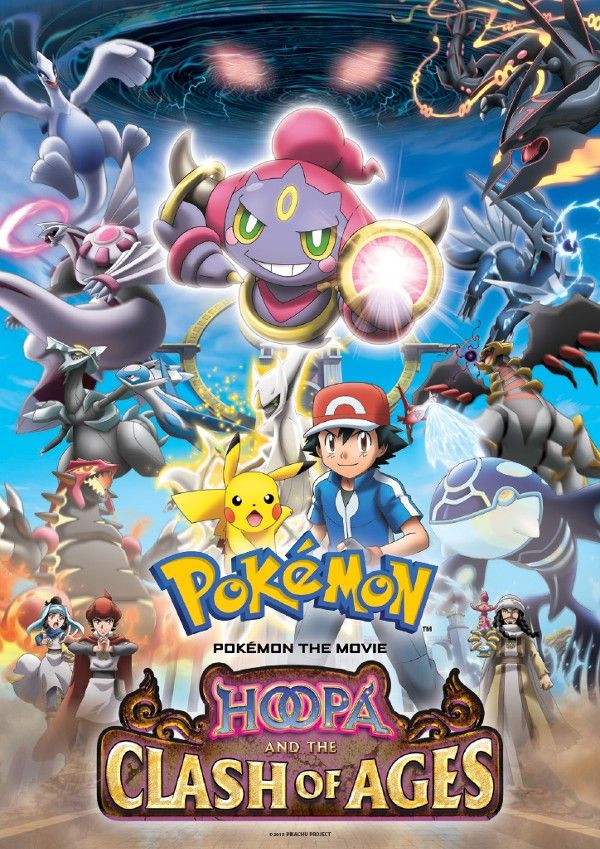 poster of Pokemon the Movie: Hoopa and the Clash of Ages (2015) Hindi Dubbed BDRip