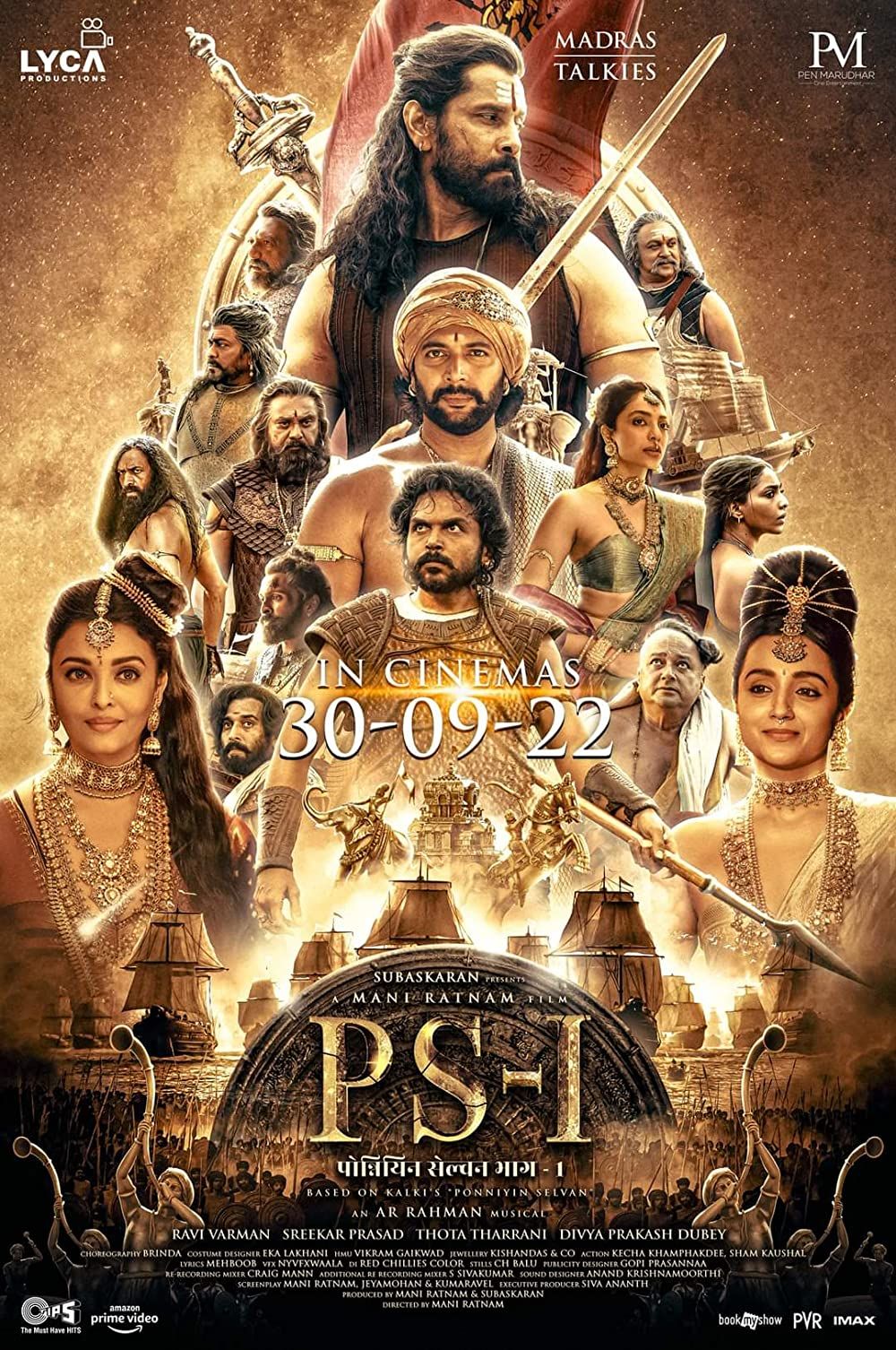 poster of Ponniyin Selvan 1 (2022) Original Hindi Dubbed HDRip