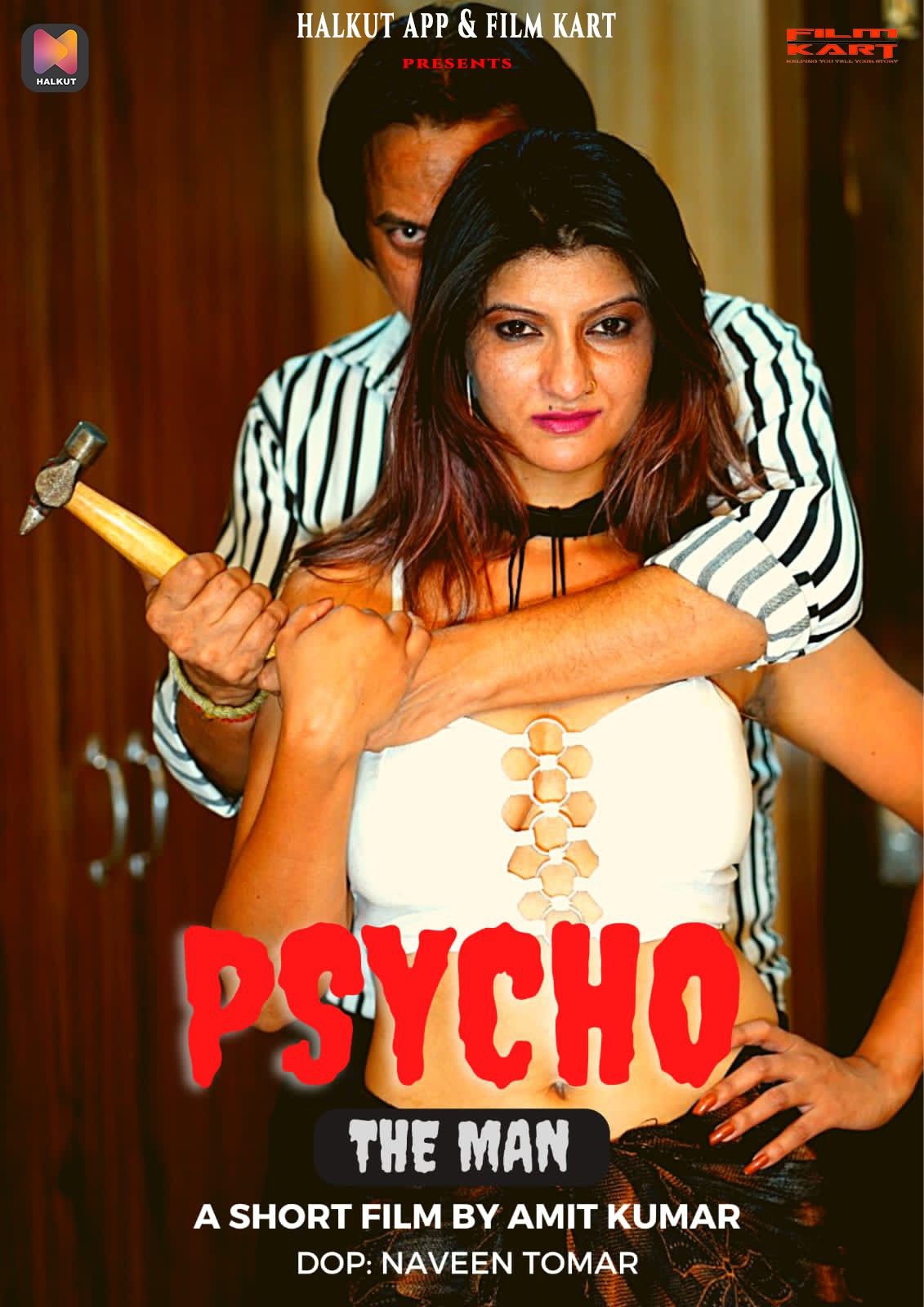 poster of Psycho The Man (2022) HalKut Hindi Short Film HDRip