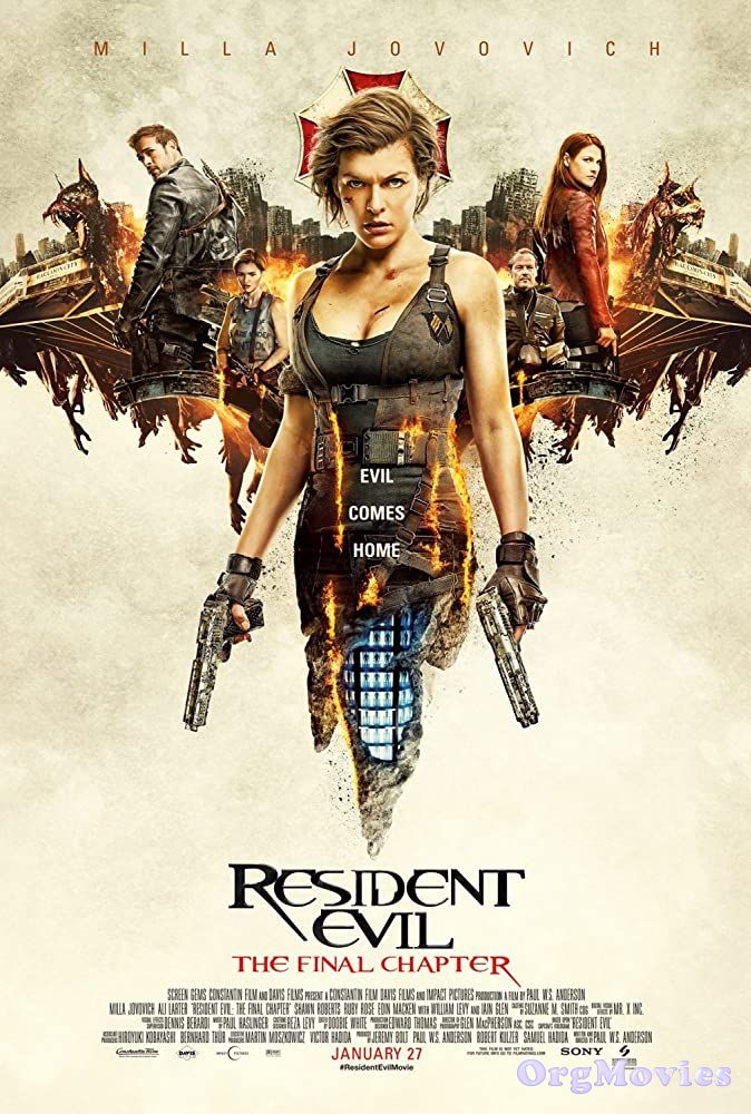 poster of Resident Evil The Final Chapter 2016 Hindi Dubbed Full Movie