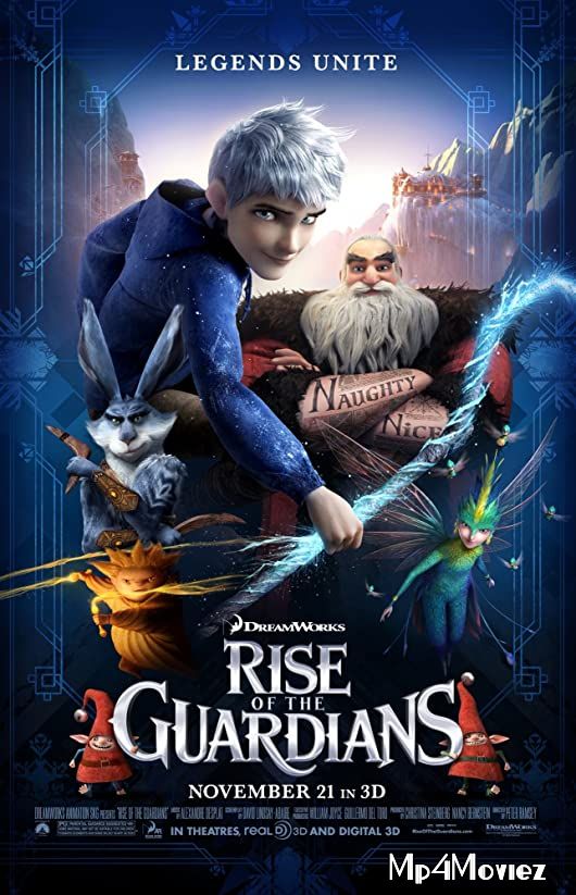 poster of Rise of the Guardians 2012 ORG Hindi Dubbed Movie