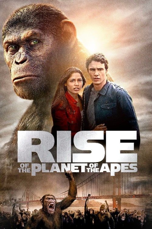 poster of Rise of the Planet of the Apes (2011) Hindi Dubbed Movie