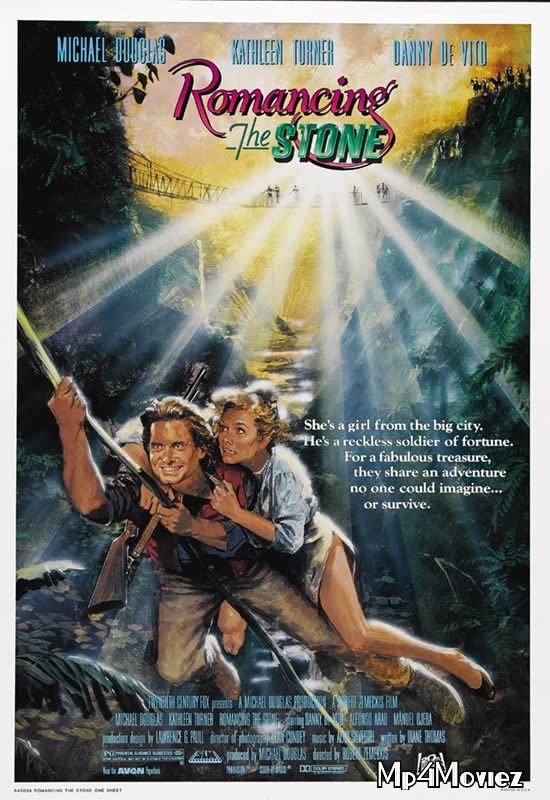 poster of Romancing the Stone 1984 Hindi Dubbed Full Movie