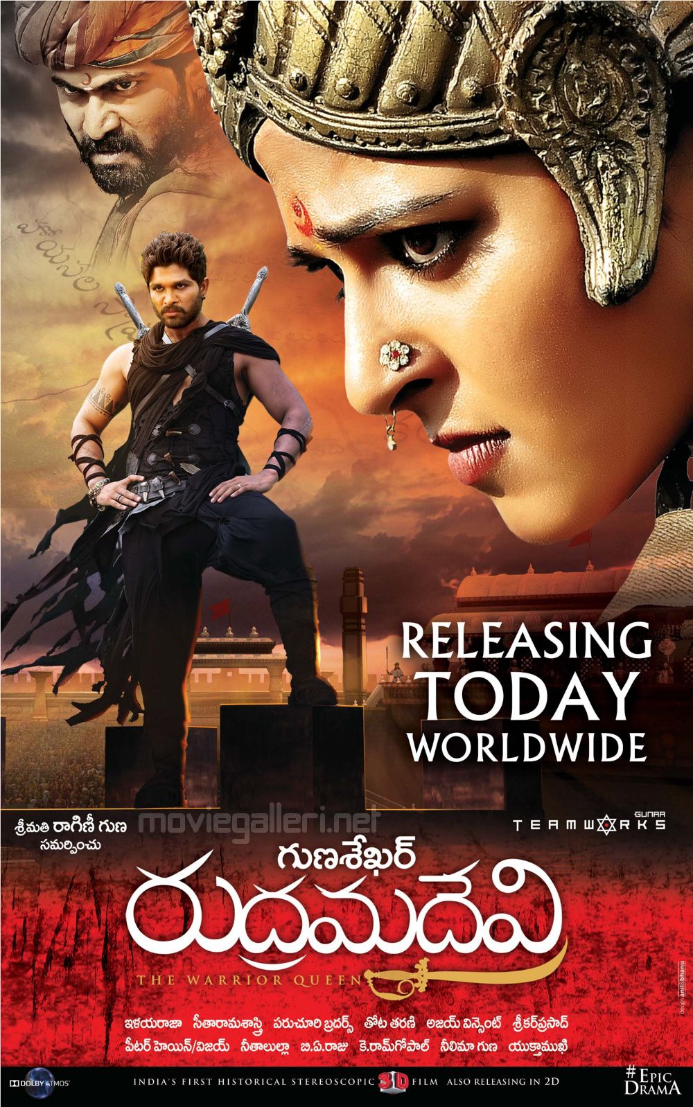 poster of Rudhramadevi (2015) Hindi Dubbed HDRip