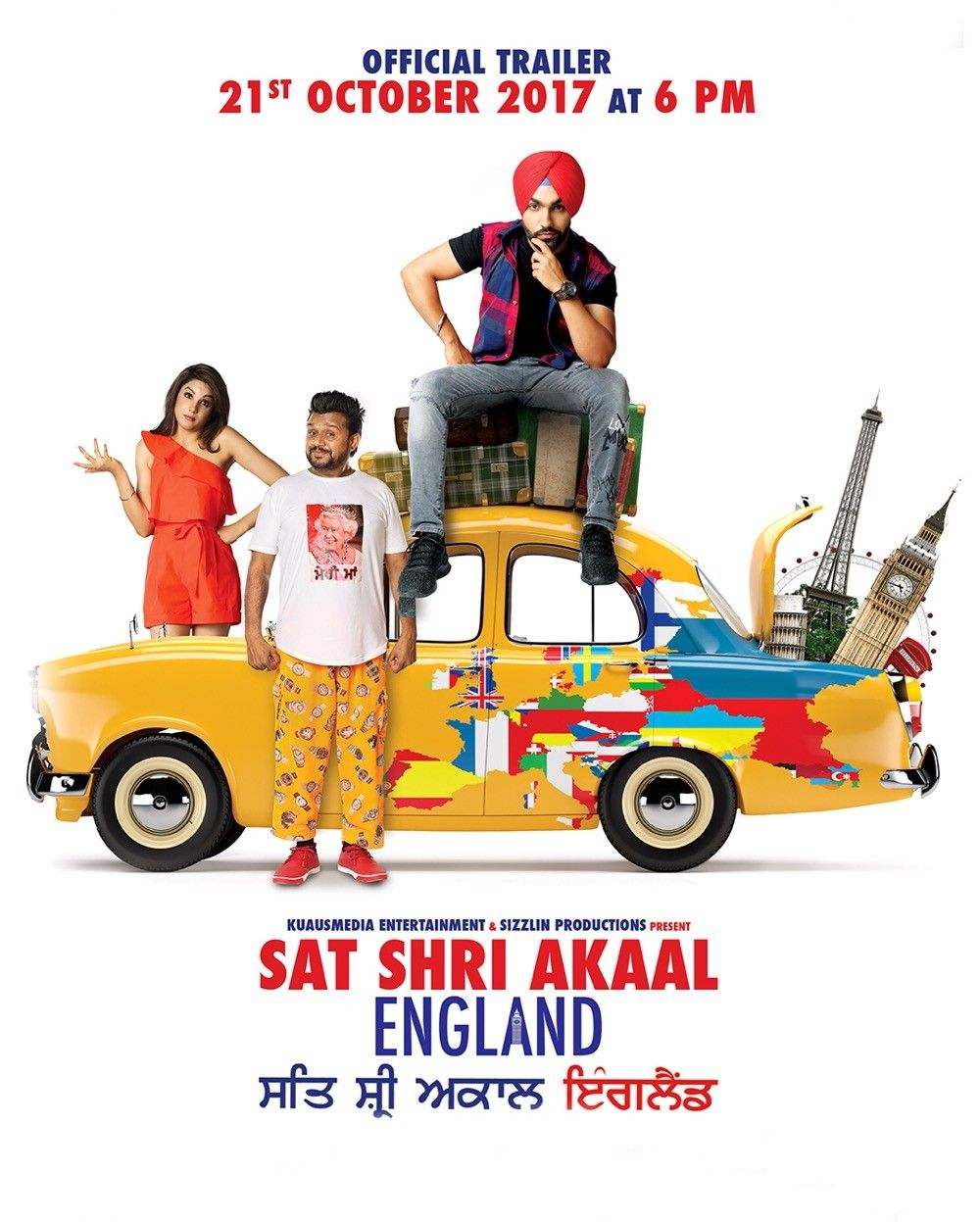 poster of Sat Shri Akaal England (2017) Punjabi HDRip