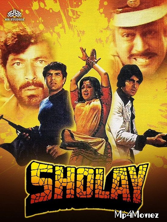 poster of Sholay (1975) Hindi BluRay