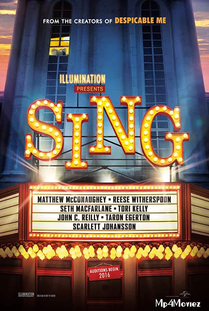 poster of Sing 2016 Hindi Dubbed BluRay