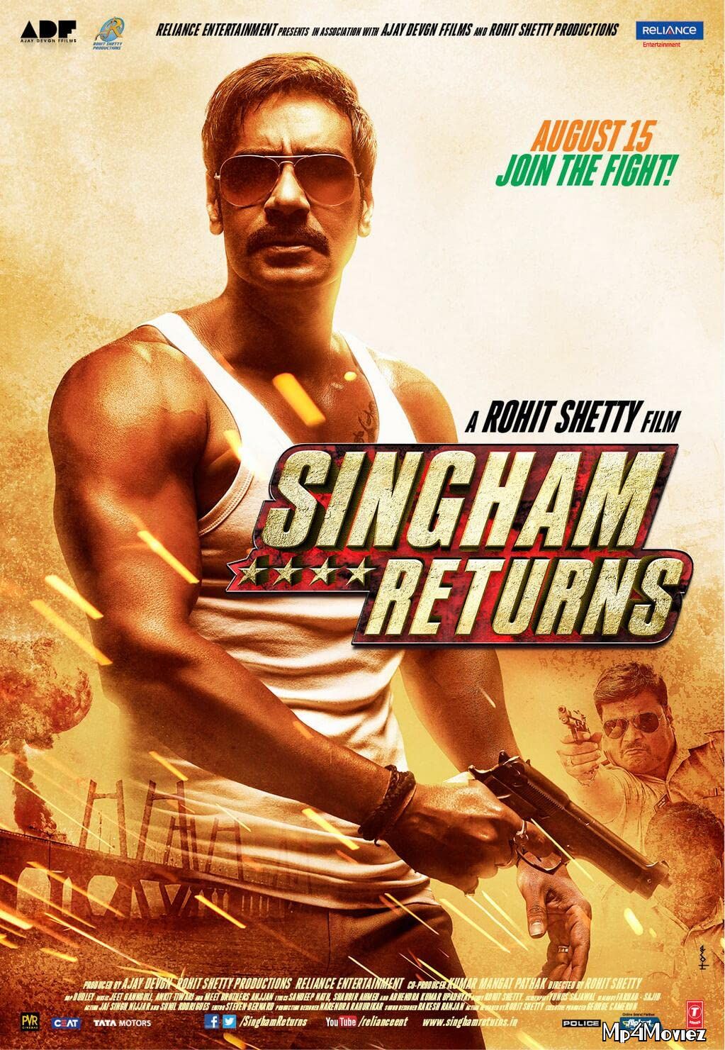 poster of Singham Returns (2014) Hindi HDRip