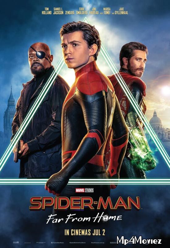 poster of Spider-Man Far from Home (2019) Hindi Dubbed BRRip