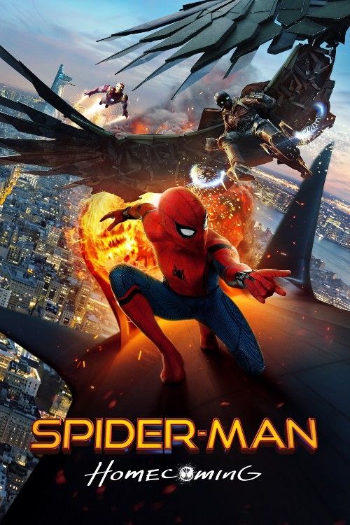 poster of Spider-Man: Homecoming (2017) ORG Hindi Dubbed Movie