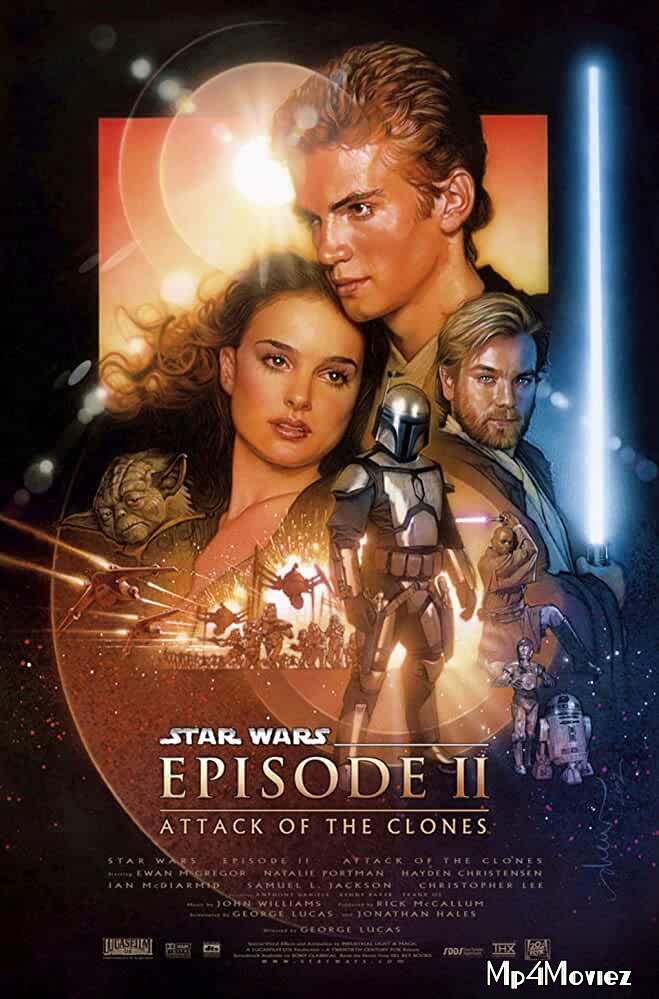 poster of Star Wars: Episode II - Attack of the Clones 2002 Hindi Dubbed Movie