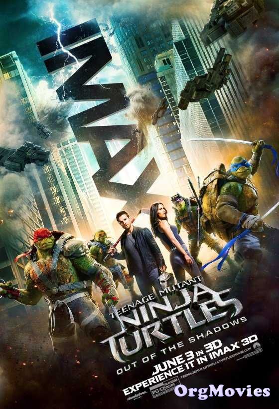 poster of Teenage Mutant Ninja Turtles Out of the Shadows 2016 Hindi Dubbed