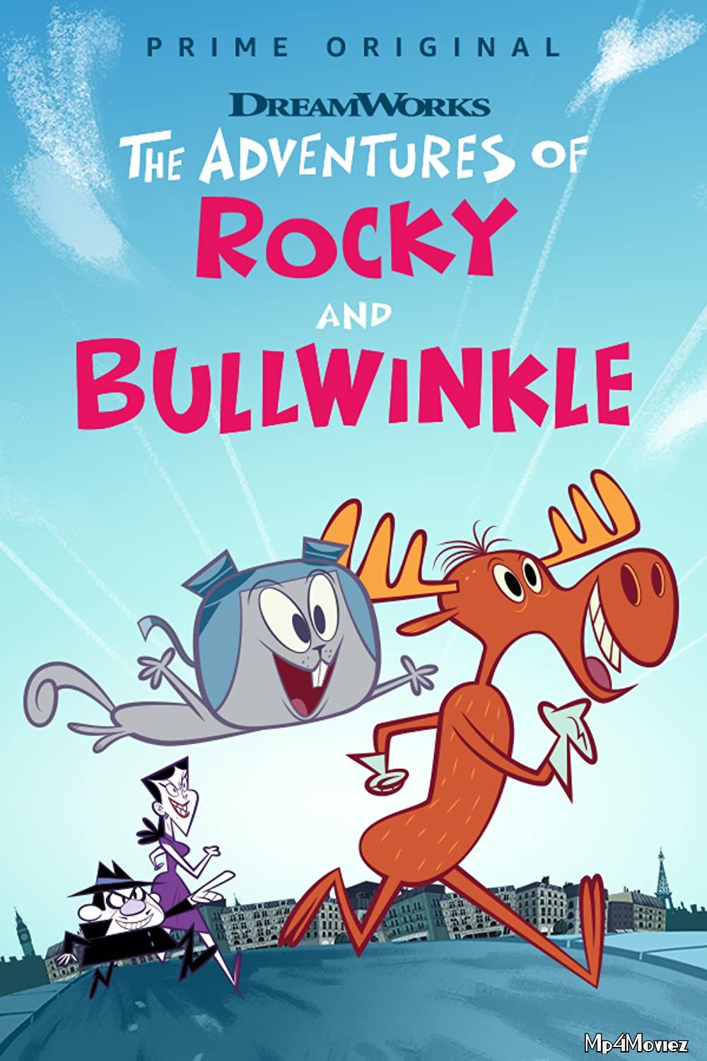 poster of The Adventures of Rocky and Bullwinkle 2018 Hindi Dubbed Movie