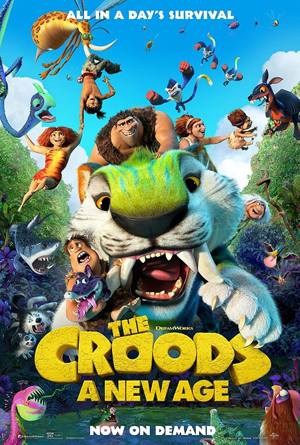 poster of The Croods A New Age (2020) Hindi ORG Dubed BluRay