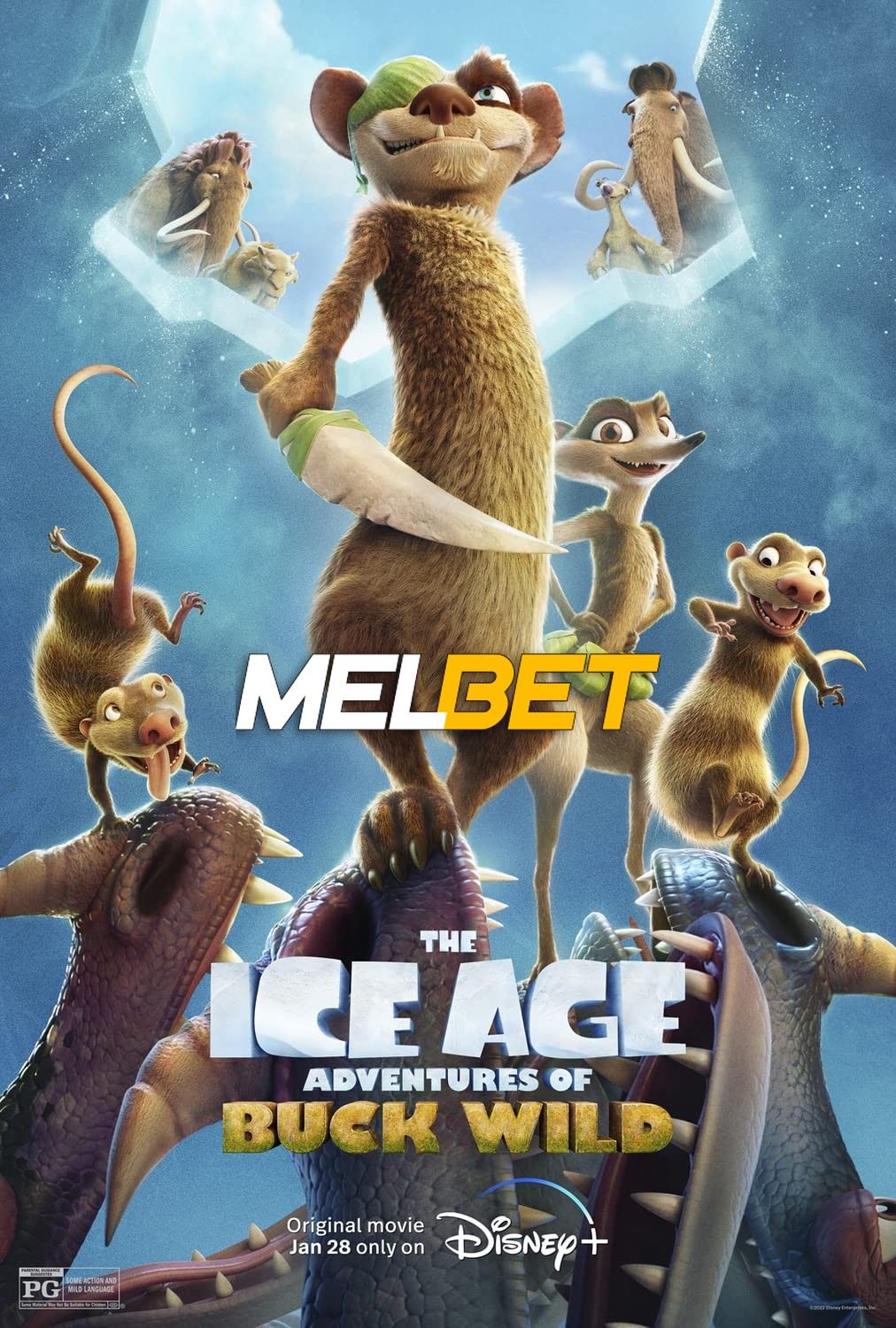 poster of The Ice Age Adventures of Buck Wild (2022) English (With Hindi Subtitles) WEBRip