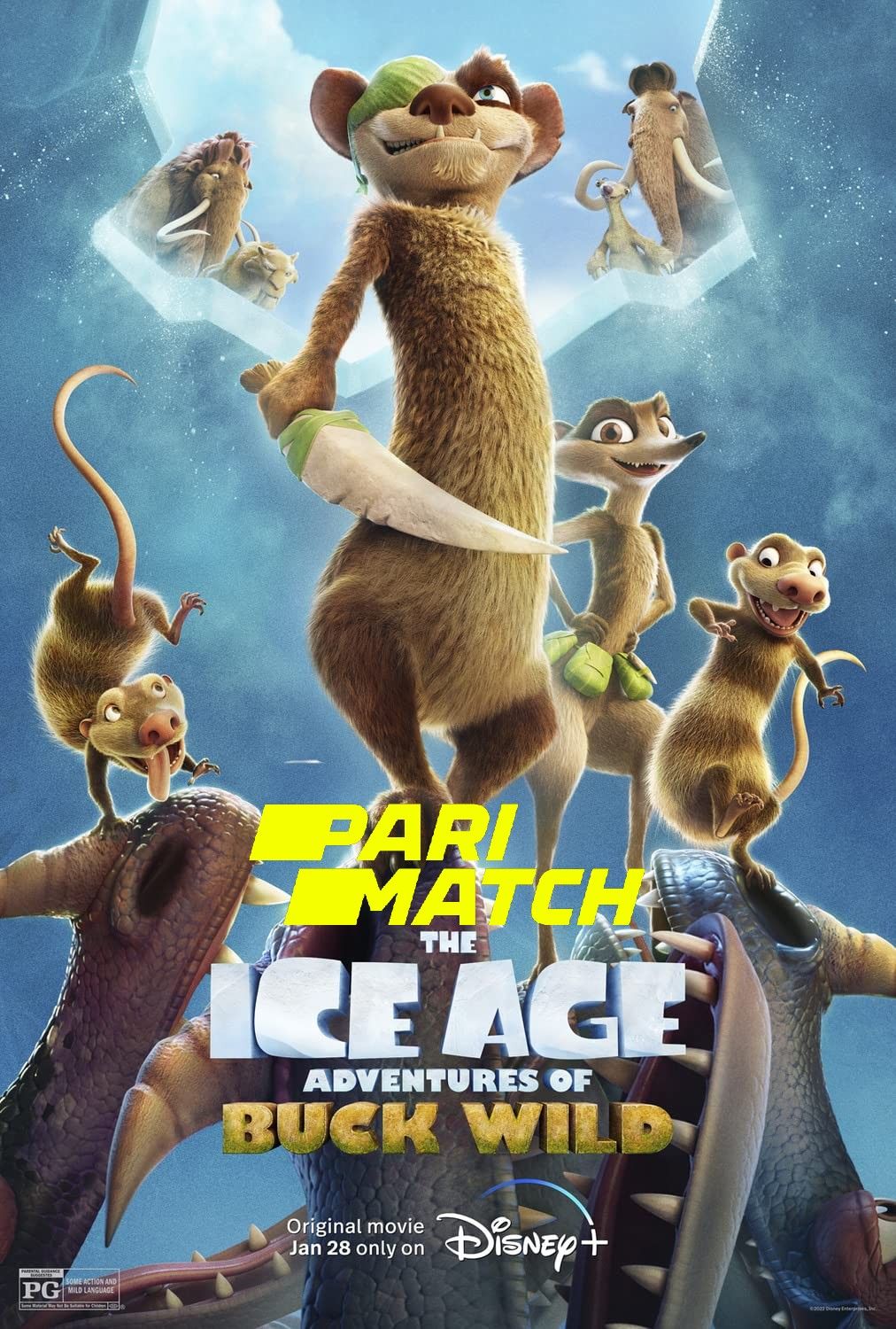 poster of The Ice Age Adventures of Buck Wild (2022) Tamil (Voice Over) Dubbed WEBRip